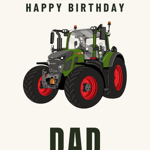 Furrow & Fields Greeting Card Happy Birthday Dad Fendt 620 Vario | Greeting Card Quality Farmers Merch