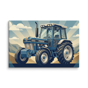 Ford 12″×18″ Ford 6810 2WD | Art Deco Canvas Quality Farmers Merch