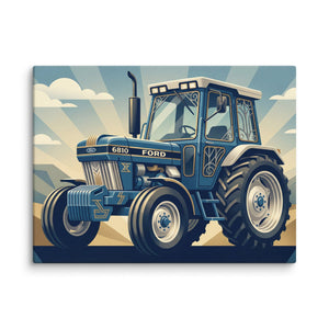 Ford 18″×24″ Ford 6810 2WD | Art Deco Canvas Quality Farmers Merch