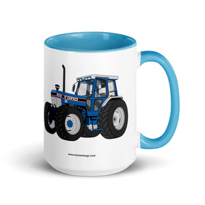Ford Mug with Color Inside Blue / 15oz Ford 8210 4WD | Mug with Color Inside Quality Farmers Merch