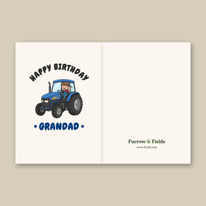 Happy Birthday Grandad New Holland TM 155 | Kids Greeting Card