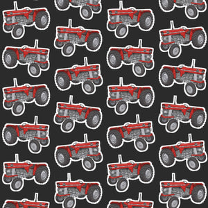Massey Ferguson 165 Pillow Case – Charcoal, print pattern close-up