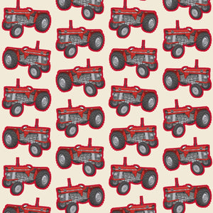 Massey Ferguson 165 Pillow Case – Cream, print pattern close-up