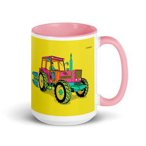 Fiat 1880 Pop Art | 15 oz Mug with Color Inside - Pink