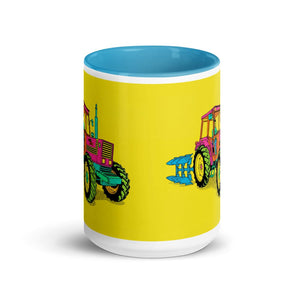 Fiat 1880 Pop Art | 15 oz Mug with Color Inside - side view