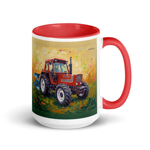 Fiat 1880 Splash Art | 15 oz Mug with Color Inside - Red
