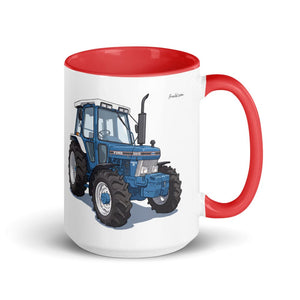 Ford 5610 Force II Illustration | 15 oz Mug with Color Inside - Red