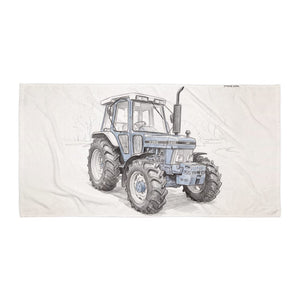Ford 5610 Force II Pencil Sketch | Beach Towel