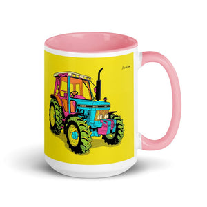 Ford 5610 Force II Pop Art | 15 oz Mug with Color Inside - Pink