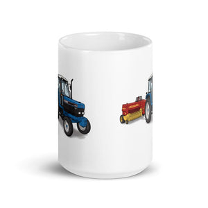 Ford 6640 SLE Illustration | White Glossy Mug - view 2