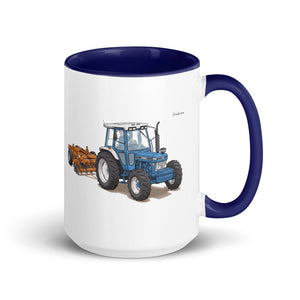 Ford 7810 Generation III Illustration | 15 oz Mug with Color Inside - Dark Blue