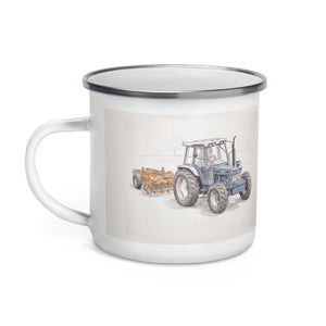 Ford 7810 Generation III Pencil Sketch | Enamel Mug - view 3