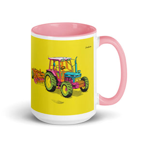 Ford 7810 Generation III Pop Art | 15 oz Mug with Color Inside - Pink