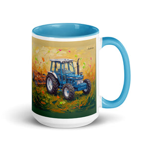 Ford 7810 Generation III Splash Art | 15 oz Mug with Color Inside - Blue
