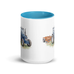 Ford 7810 Generation III Watercolor | 15 oz Mug with Color Inside - side view