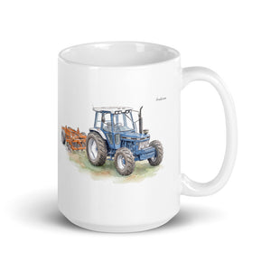 Ford 7810 Generation III Watercolor | White Glossy Mug