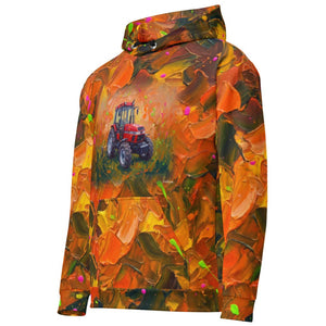 Furrow and Fields Hoodie Case IH 4240 XL Pro Splash Art | All-Over Print Hoodie Quality Farmers Merch