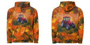Furrow and Fields Hoodie Case IH 4240 XL Pro Splash Art | All-Over Print Hoodie Quality Farmers Merch