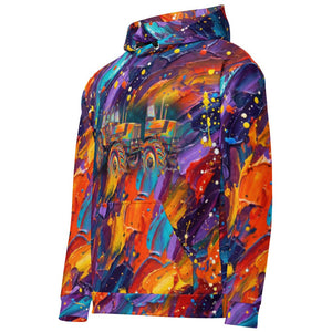Furrow and Fields Hoodie Deutz-Fahr DX 140 Splash Art | All-Over Print Hoodie Quality Farmers Merch