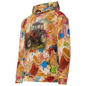 Furrow and Fields Hoodie Fiat 110-90 DT Splash Art | All-Over Print Hoodie Quality Farmers Merch