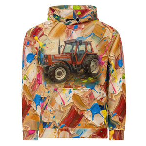 Furrow and Fields Hoodie Fiat 110-90 DT Splash Art | All-Over Print Hoodie Quality Farmers Merch
