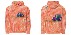 Furrow and Fields Hoodie Ford 6640 Splash Art | All-Over Print Hoodie Quality Farmers Merch