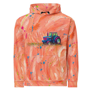 Furrow and Fields Hoodie Ford 6640 Splash Art | All-Over Print Hoodie Quality Farmers Merch