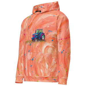 Furrow and Fields Hoodie Ford 6640 Splash Art | All-Over Print Hoodie Quality Farmers Merch