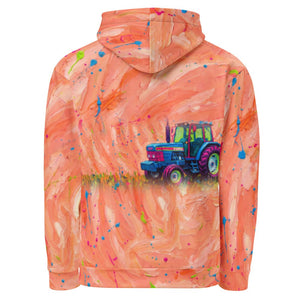 Furrow and Fields Hoodie Ford 6640 Splash Art | All-Over Print Hoodie Quality Farmers Merch