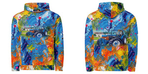 Furrow and Fields Hoodie Ford 7840 Splash Art | All-Over Print Hoodie Quality Farmers Merch