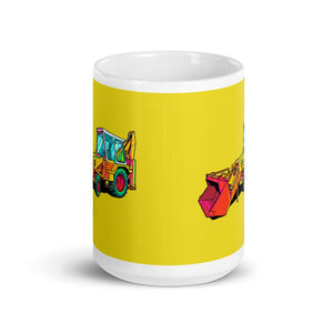 JCB 3C II Pop Art | White Glossy Mug - view 2