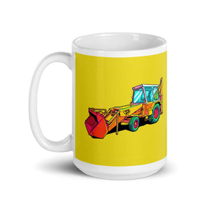 JCB 3C II Pop Art | White Glossy Mug - view 3