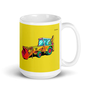 JCB 3C II Pop Art | White Glossy Mug