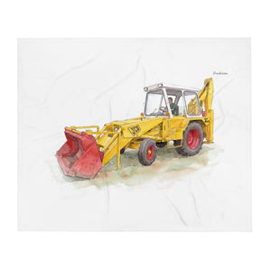 JCB 3C II Watercolor | Throw Blanket