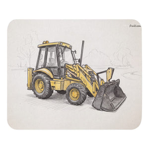 JCB 3CX Sitemaster Plus Pencil Sketch | Mouse Mat