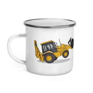 JCB 3CX Sitemaster SRS Illustration | Enamel Mug - view 3