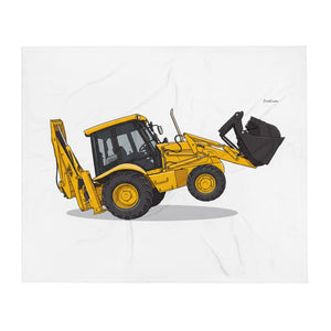 JCB 3CX Sitemaster SRS Illustration | Throw Blanket