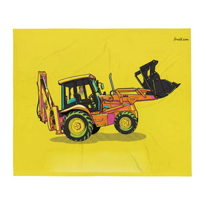 JCB 3CX Sitemaster SRS Pop Art | Throw Blanket