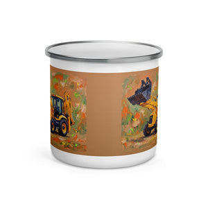 JCB 3CX Sitemaster SRS Splash Art | Enamel Mug - view 2