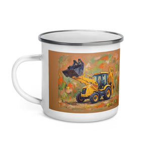 JCB 3CX Sitemaster SRS Splash Art | Enamel Mug - view 3