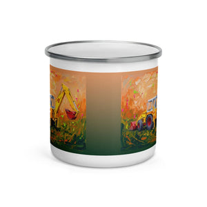 JCB 4D II Splash Art | Enamel Mug - view 2