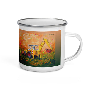 JCB 4D II Splash Art | Enamel Mug