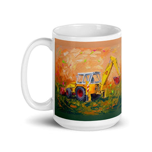 JCB 4D II Splash Art | White Glossy Mug - view 3