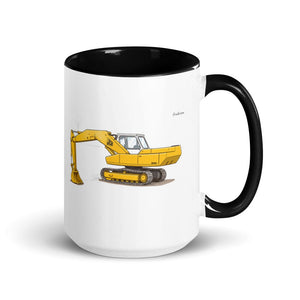 JCB 806 Illustration | 15 oz Mug with Color Inside - Black