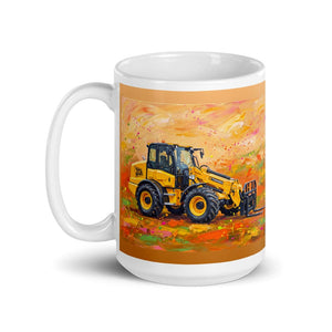 JCB TM420 Splash Art | White Glossy Mug - view 3
