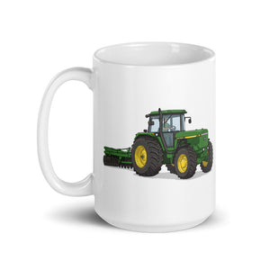 John Deere 4955 Illustration | White Glossy Mug - view 3