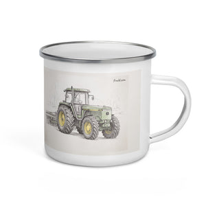 John Deere 4955 Pencil Sketch | Enamel Mug