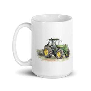 John Deere 4955 Watercolor | White Glossy Mug - view 3