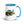 John Deere 6910 with Hedge Cutter Illustration | 15 oz Mug with Color Inside - Blue