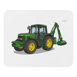 John Deere 6910 with Hedge Cutter Illustration | Mouse Mat